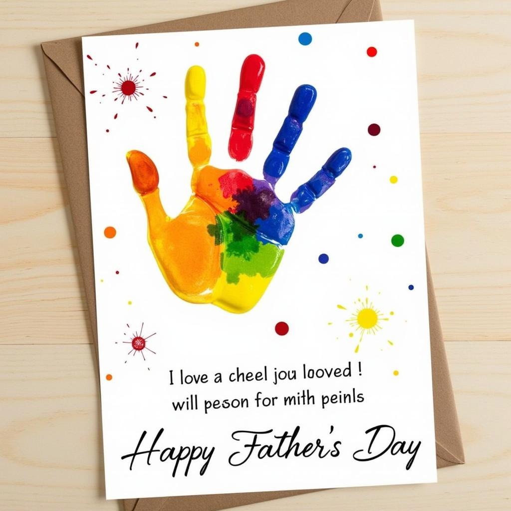 handprint-art-fathers-day-craft|Fathers Day Handprint Art: A Sentimental Gift for Dad