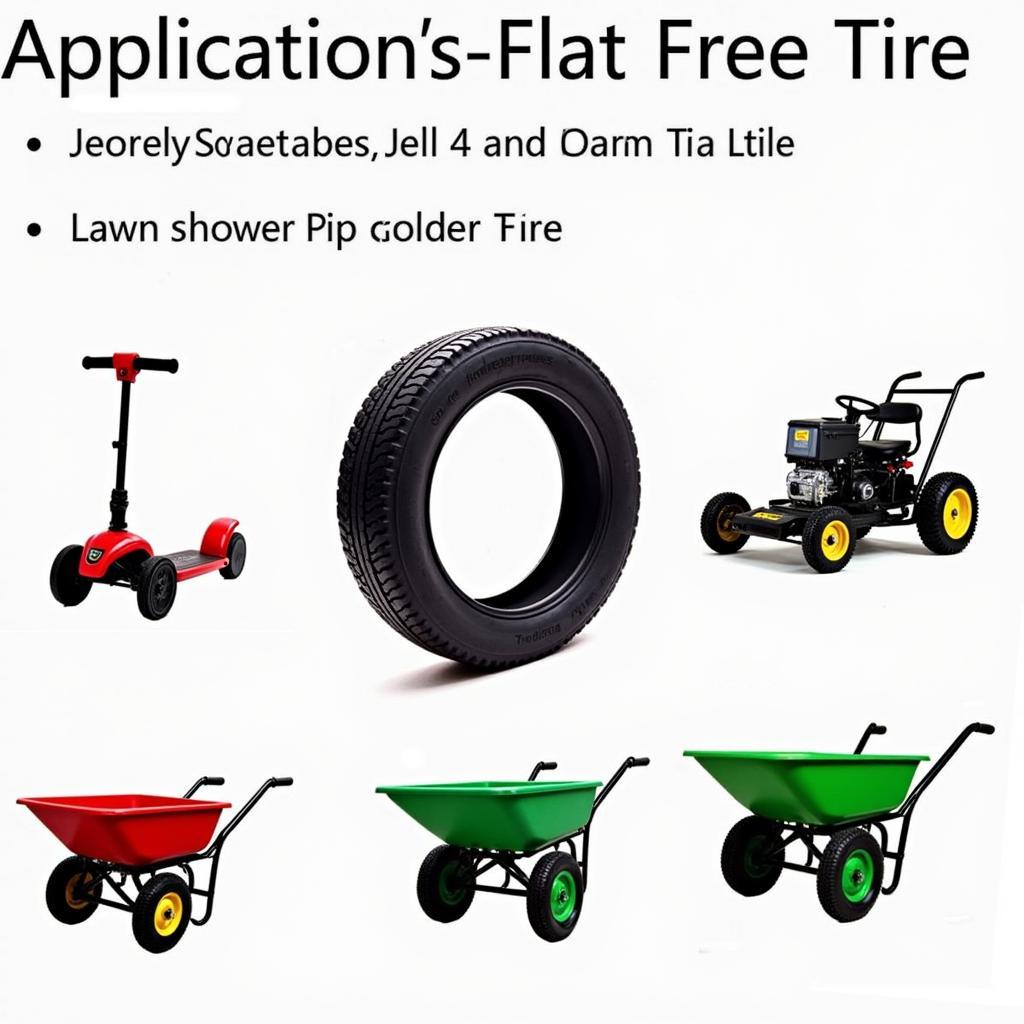 4.10 3.5 4 Flat Free Tire Applications