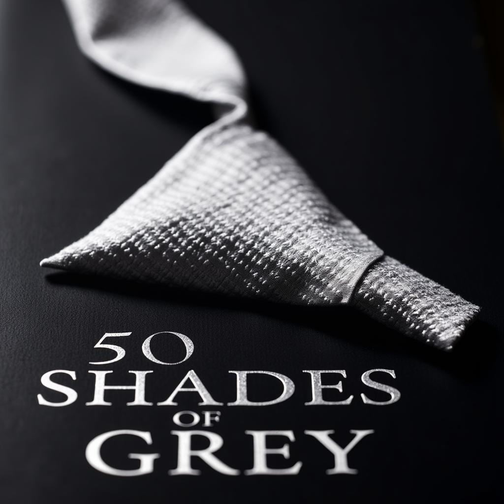 50 Shades of Grey book cover with a suggestive grey tie