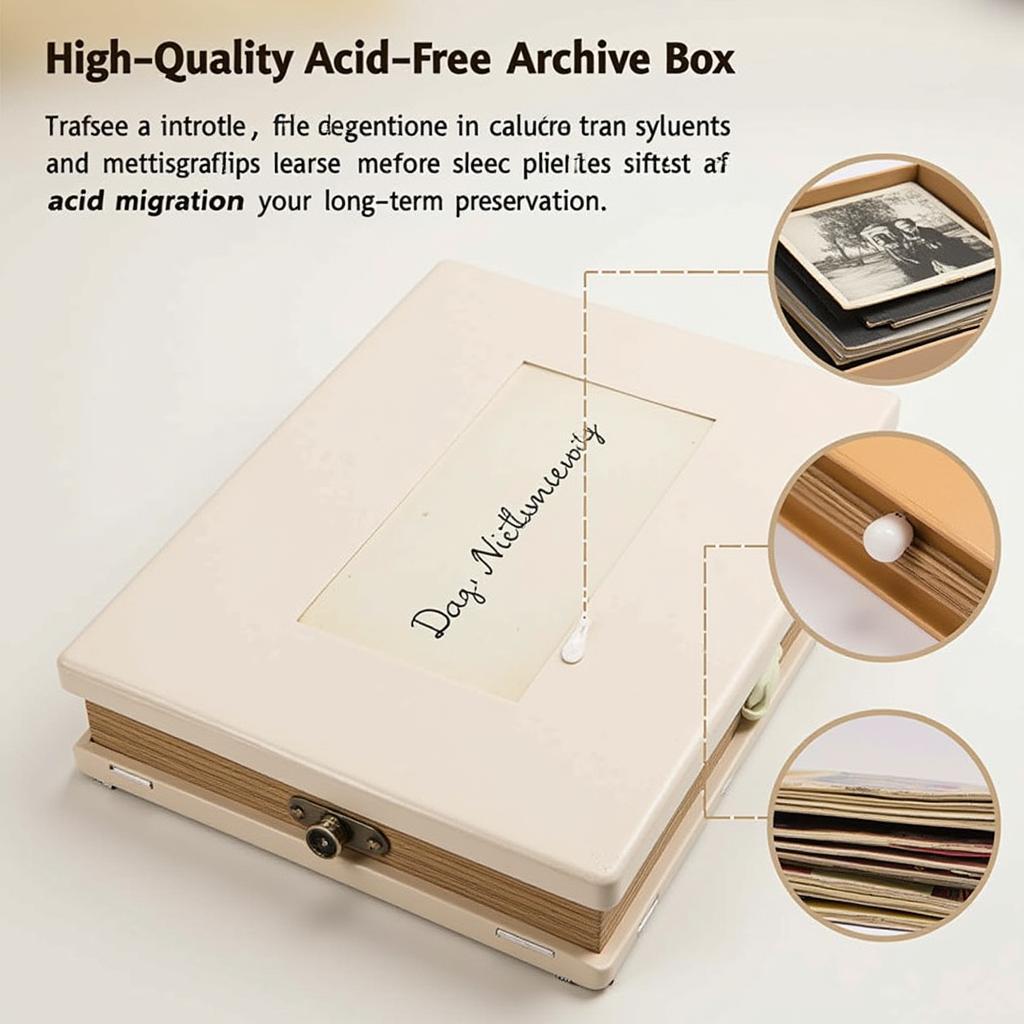 Acid-free archive box protecting old documents