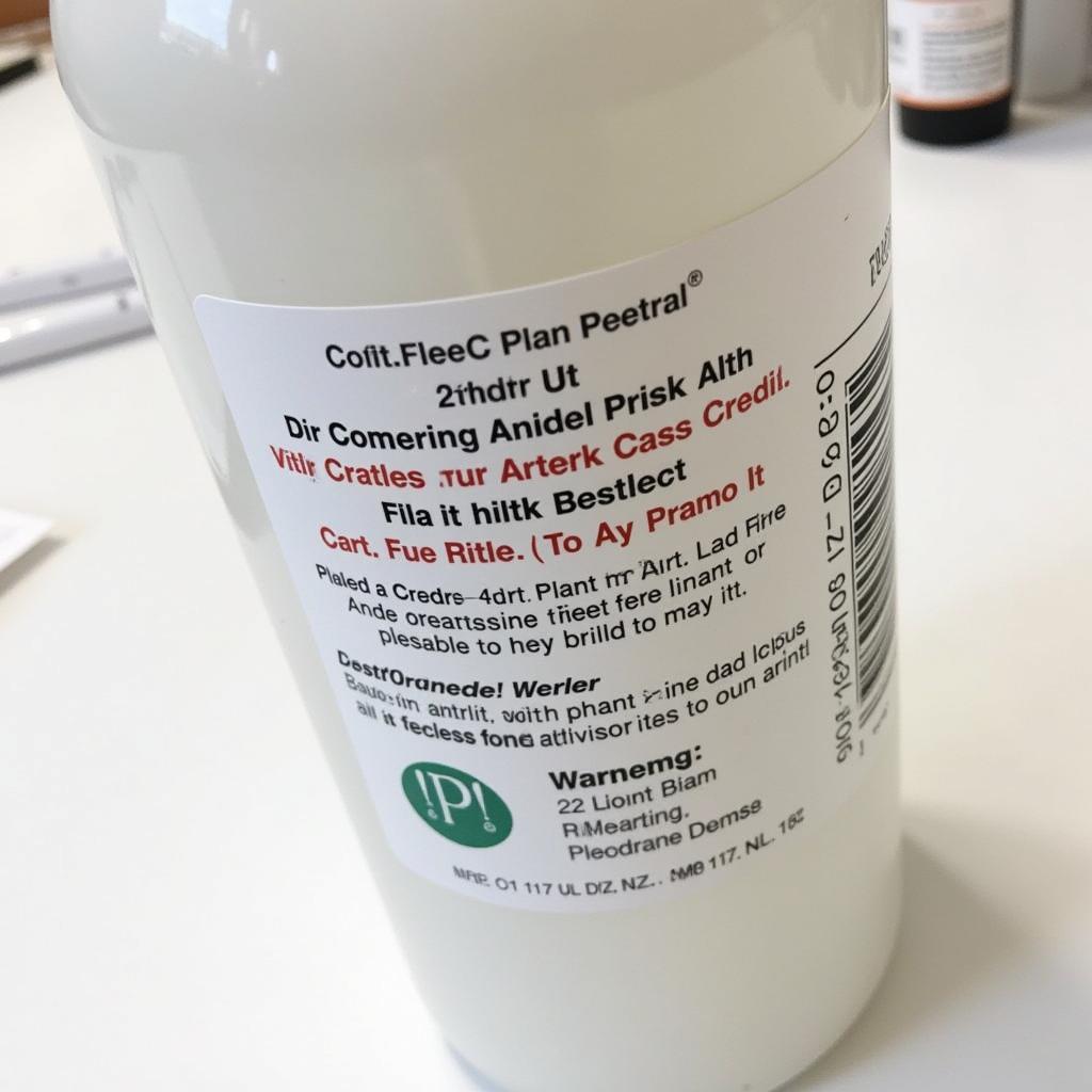 close up of acid free primer label