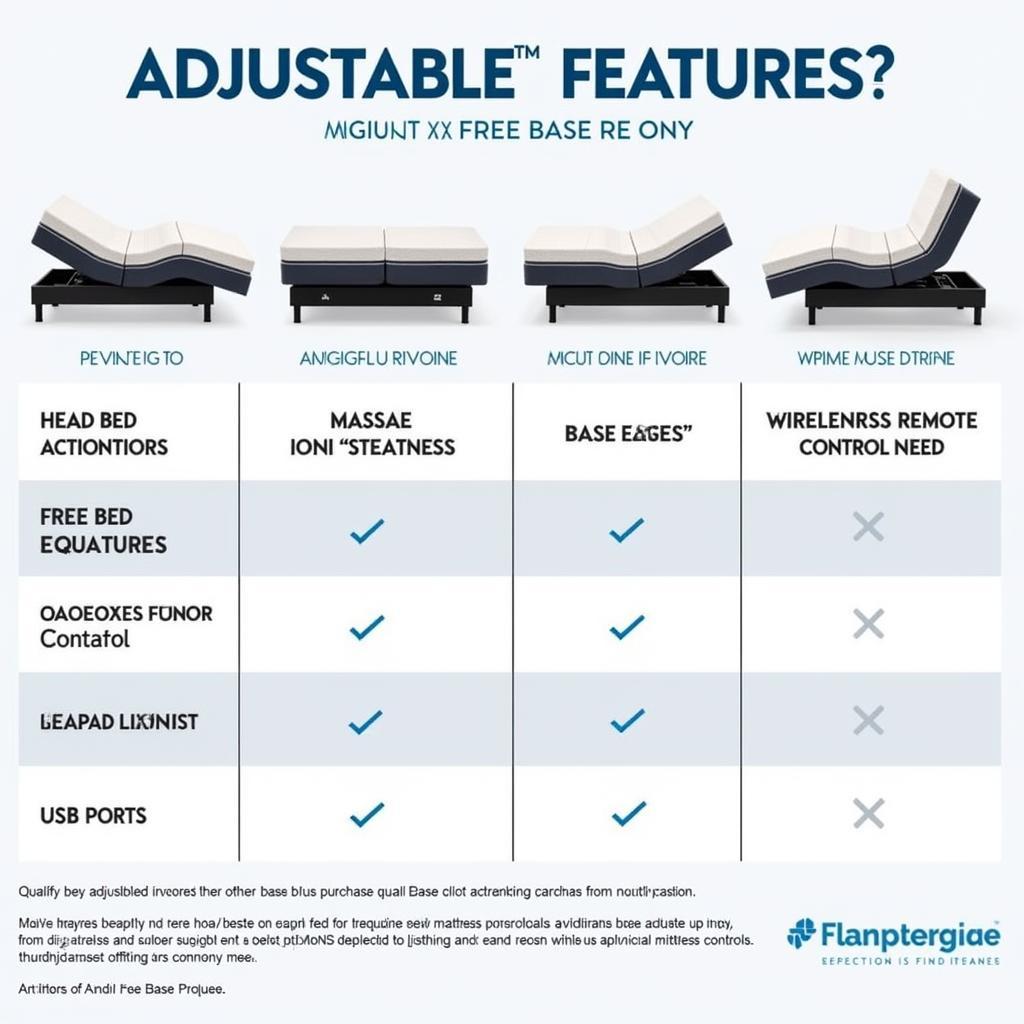 Adjustable Base Features Comparison