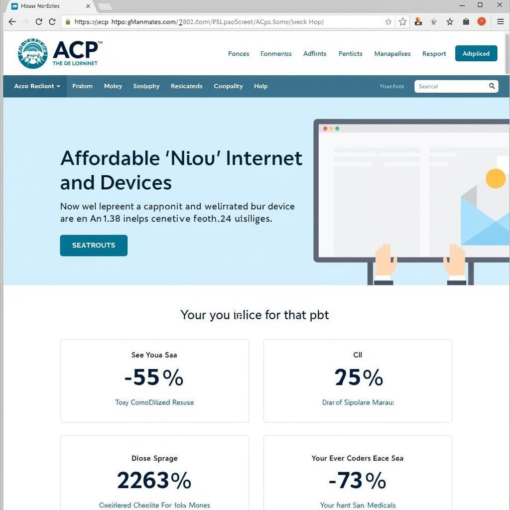 Screenshot of the Affordable Connectivity Program website.