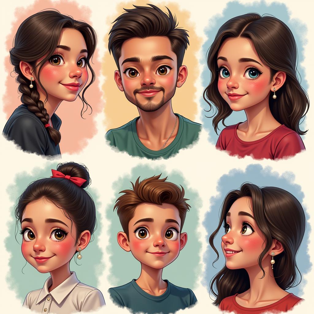 Various AI Family Portrait Styles