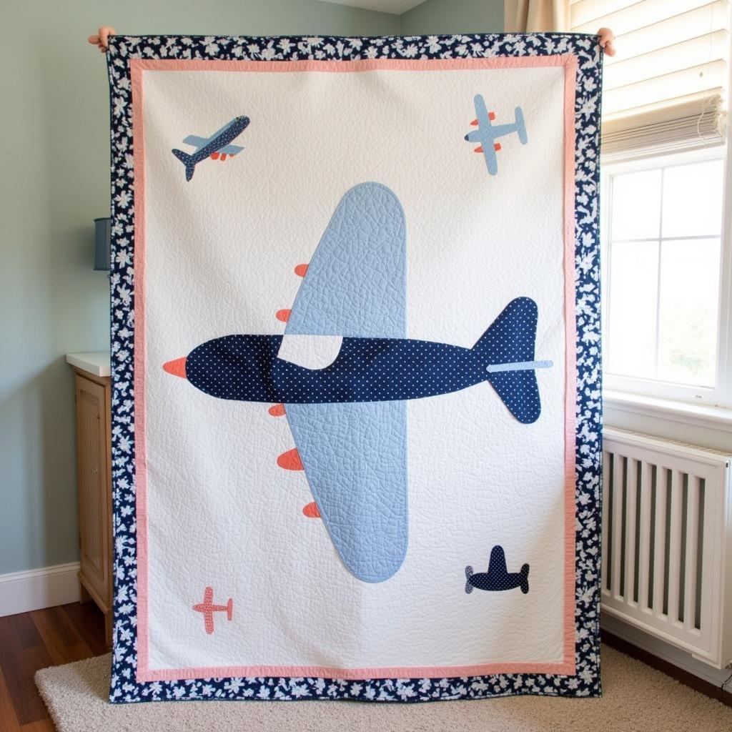 Displaying a Finished Airplane Quilt