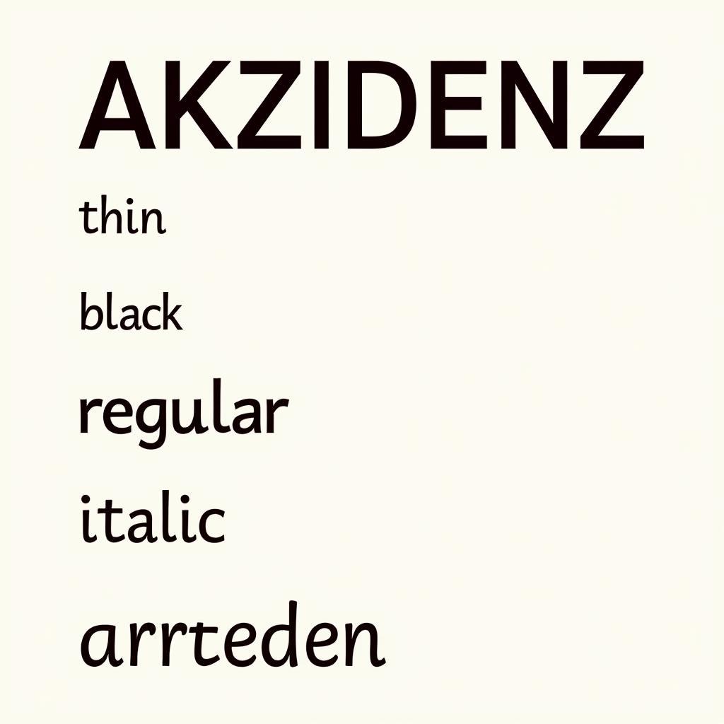 Akzidenz Font Variations