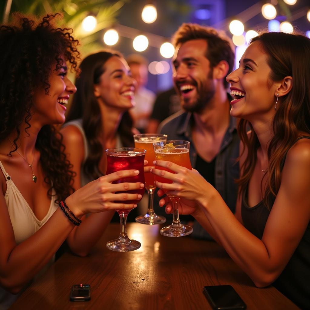 Sharing Alcohol Free Adaptogen Drinks at a Party