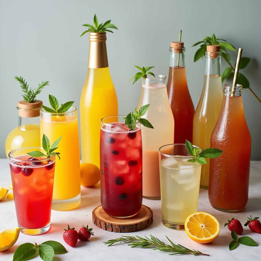 A Selection of Alcohol Free Adaptogen Drinks