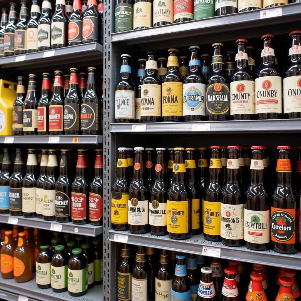 Selection of Alcohol Free Beers at a Store