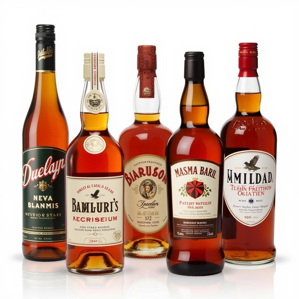 A Selection of Alcohol Free Rum Bottles