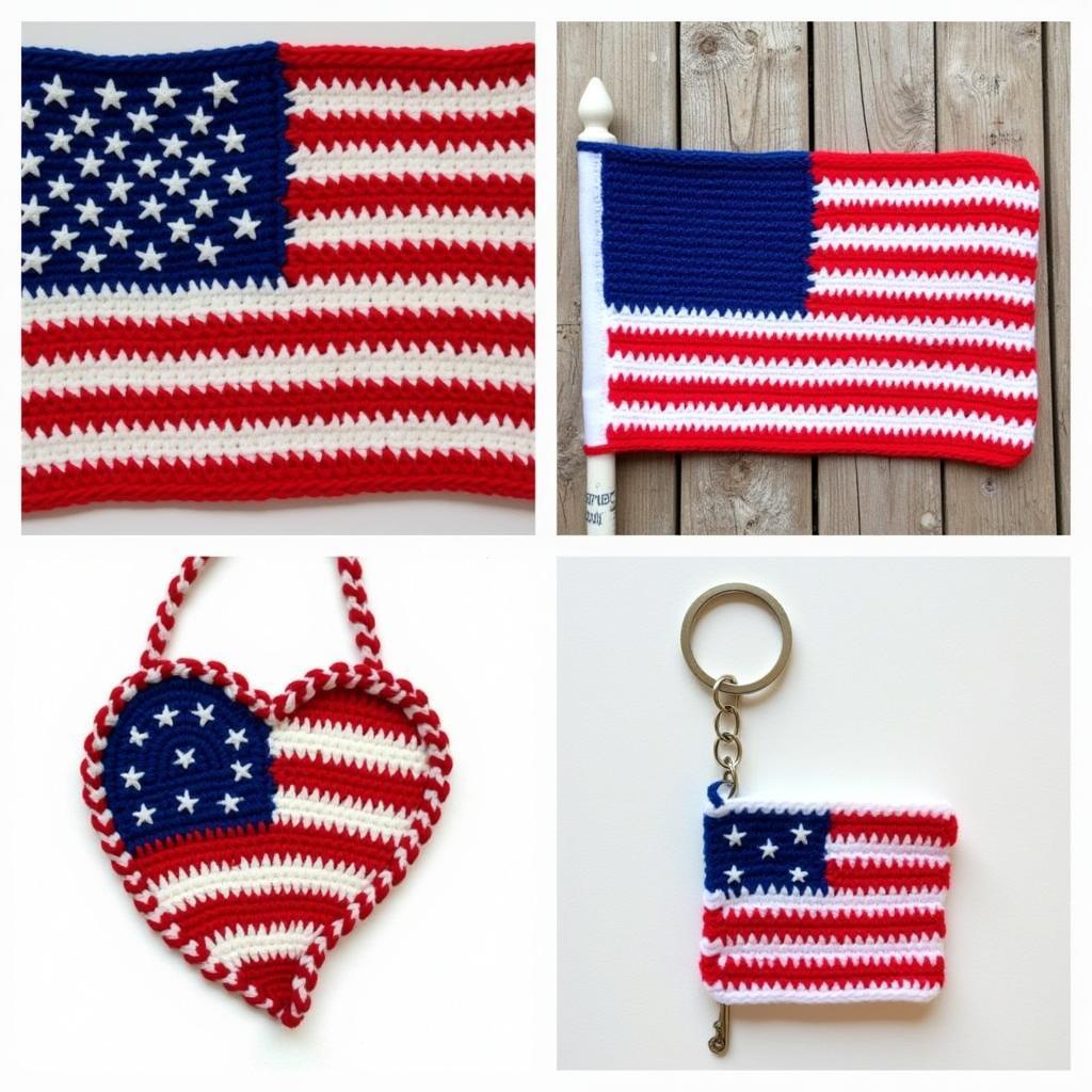 Free American flag crochet patterns