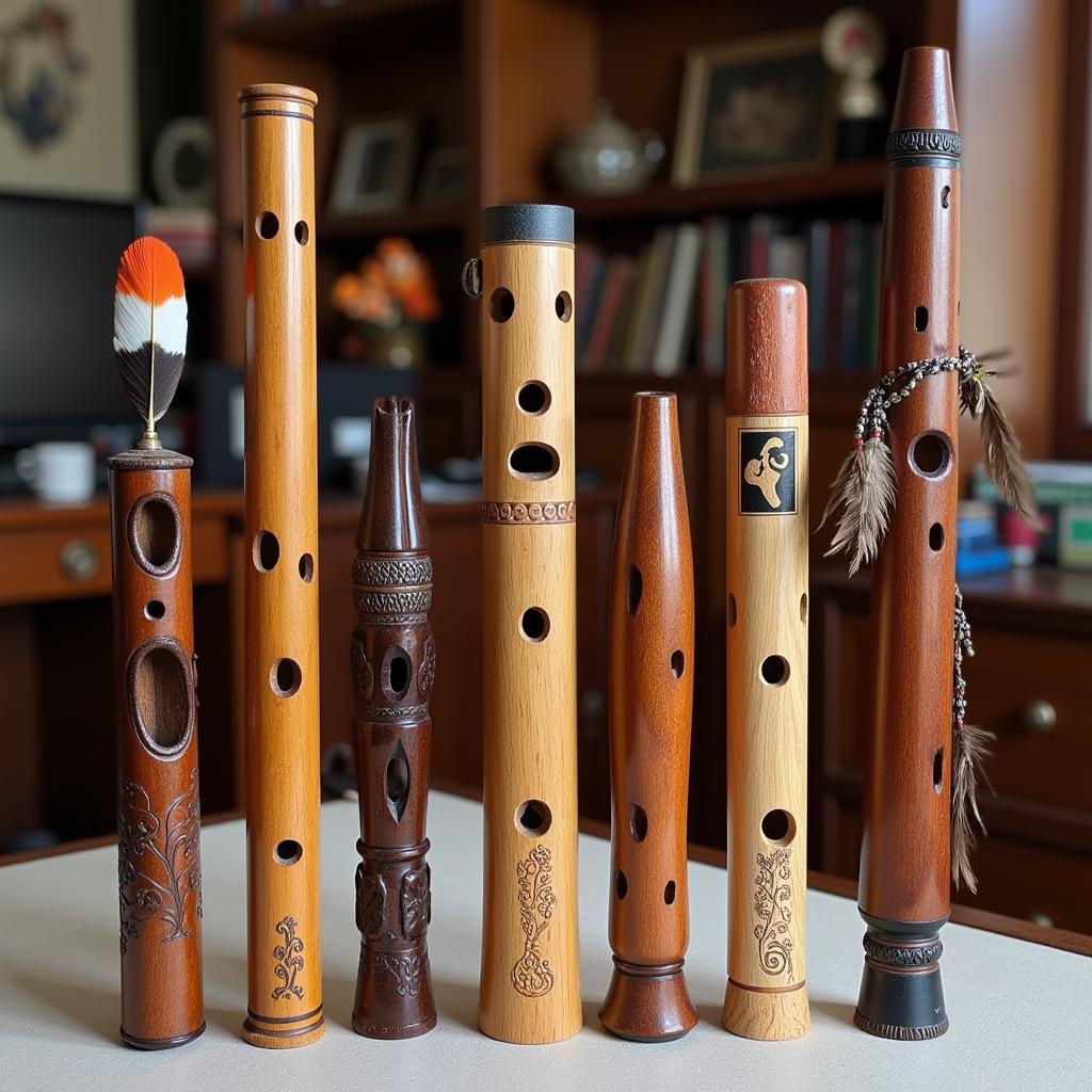 Collection of American Indian flutes