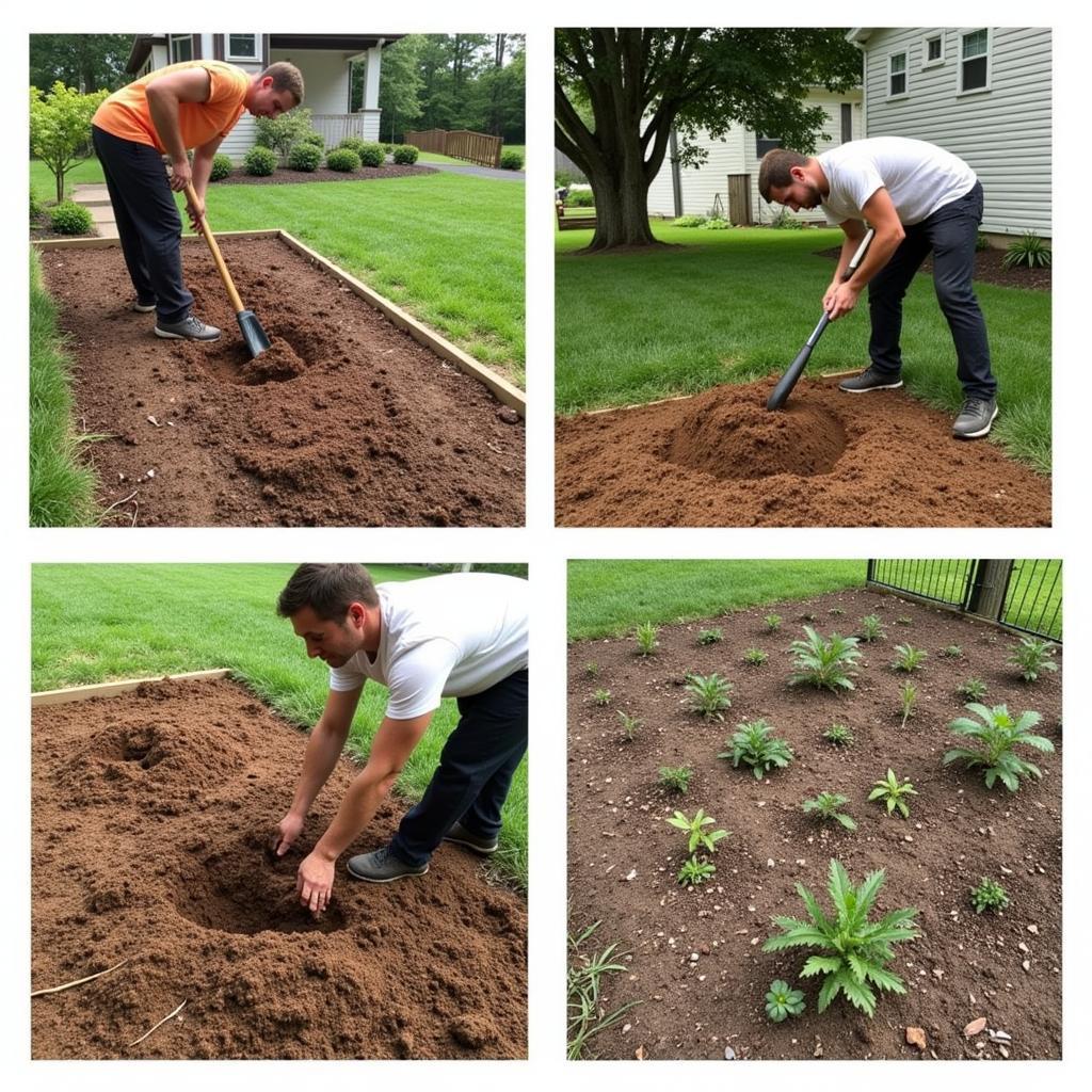 Applying Cow Manure to Garden