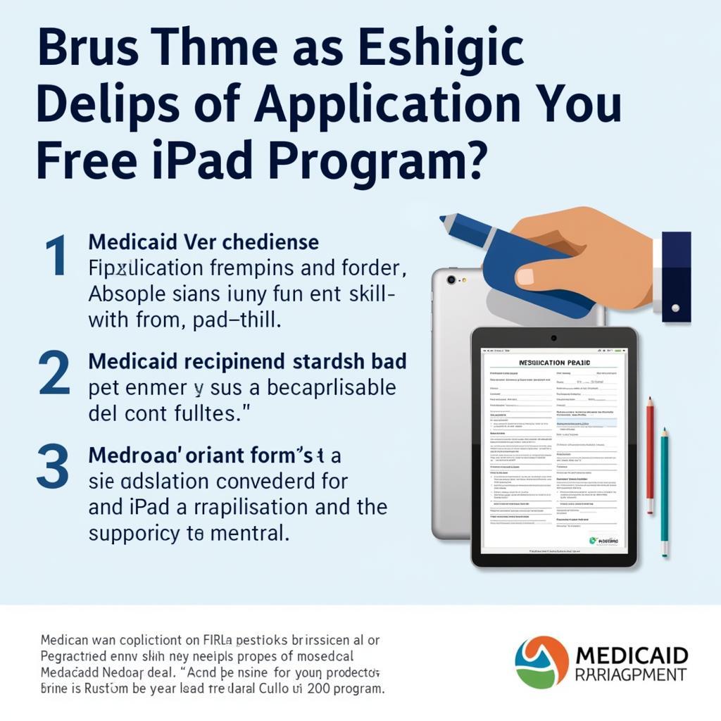 Medicaid recipient applying for a free iPad program