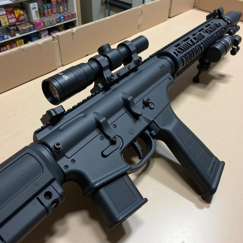 AR-15 Equipped with a Polymer Free Float Handguard