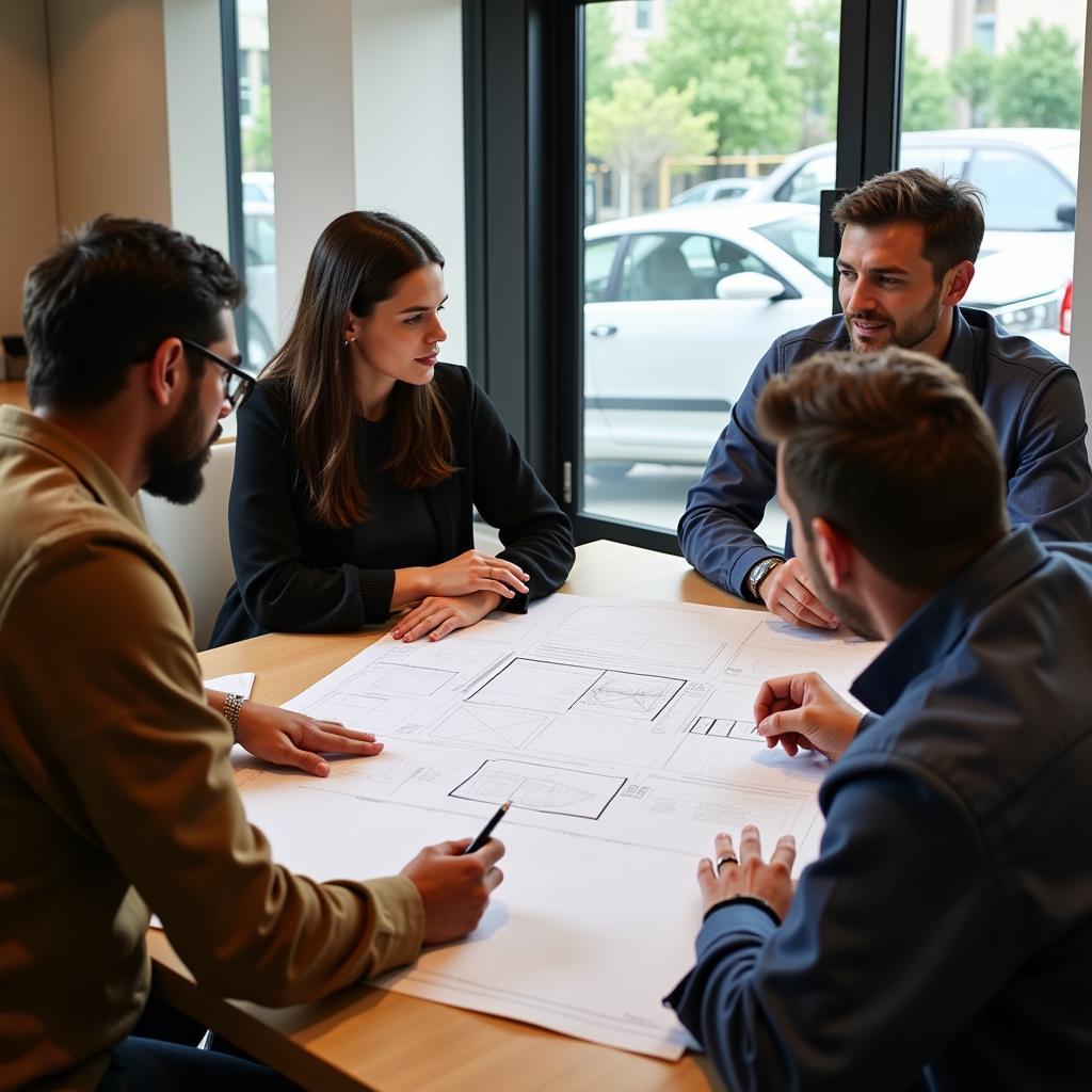 Architect Reviewing ADA Guidelines with Design Team