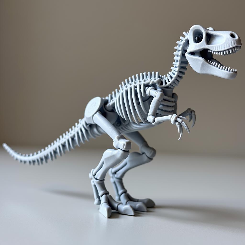 3D printed articulated T-Rex model