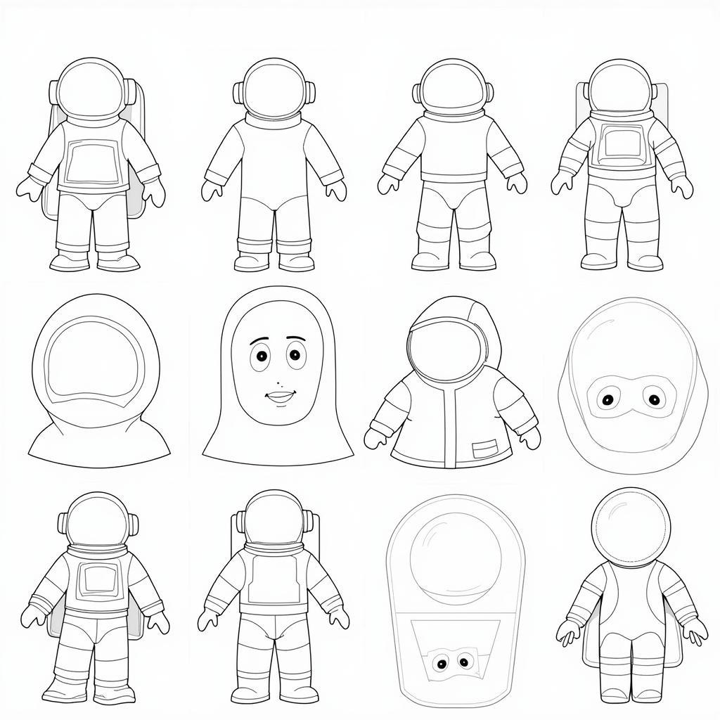 Variety of Free Printable Astronaut Templates