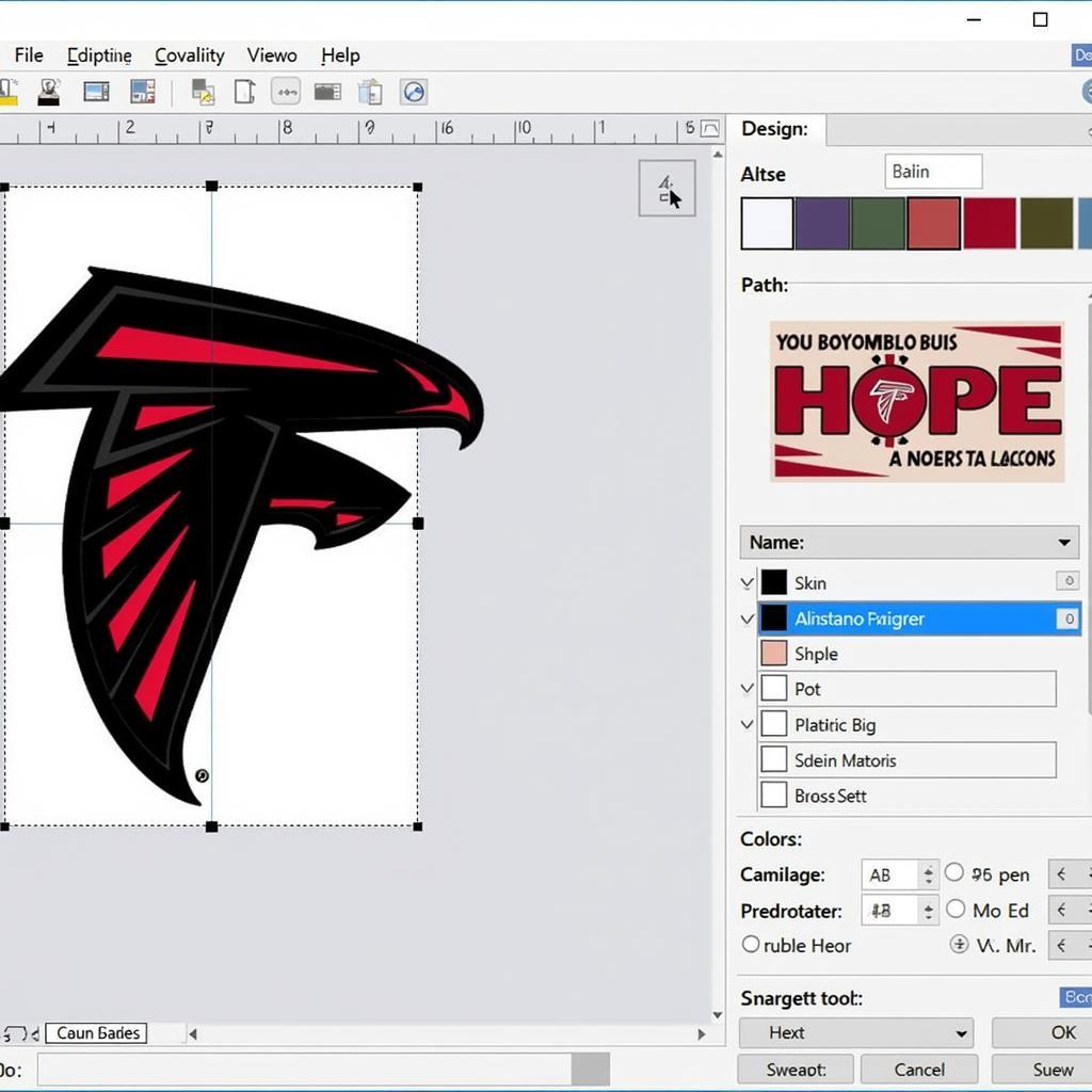 Atlanta Falcons SVG Design Software in Action