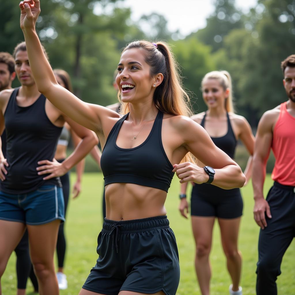 Atlanta Fitness Instructor Leading a Free Class 