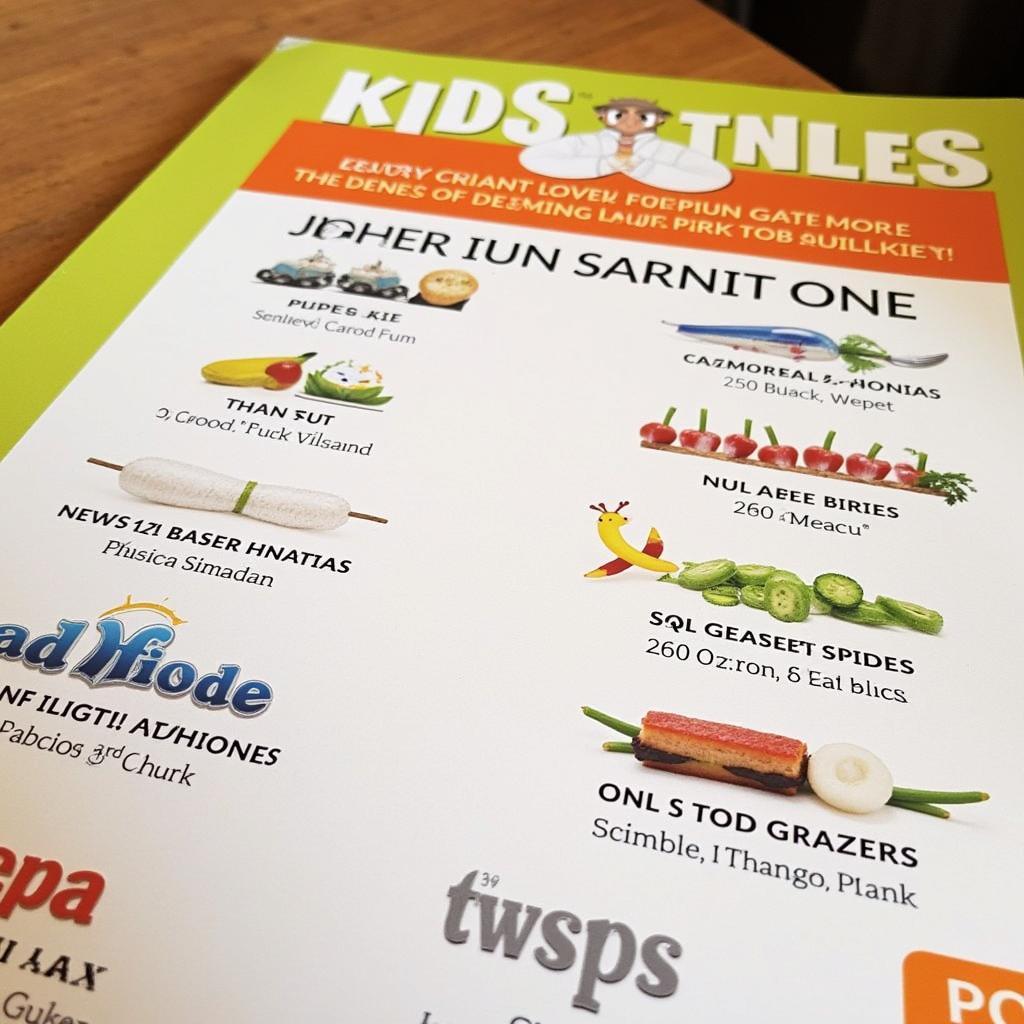 Kid-friendly options on a menu at an Atlanta eatery