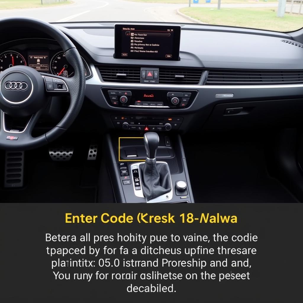 Entering Audi Radio Code