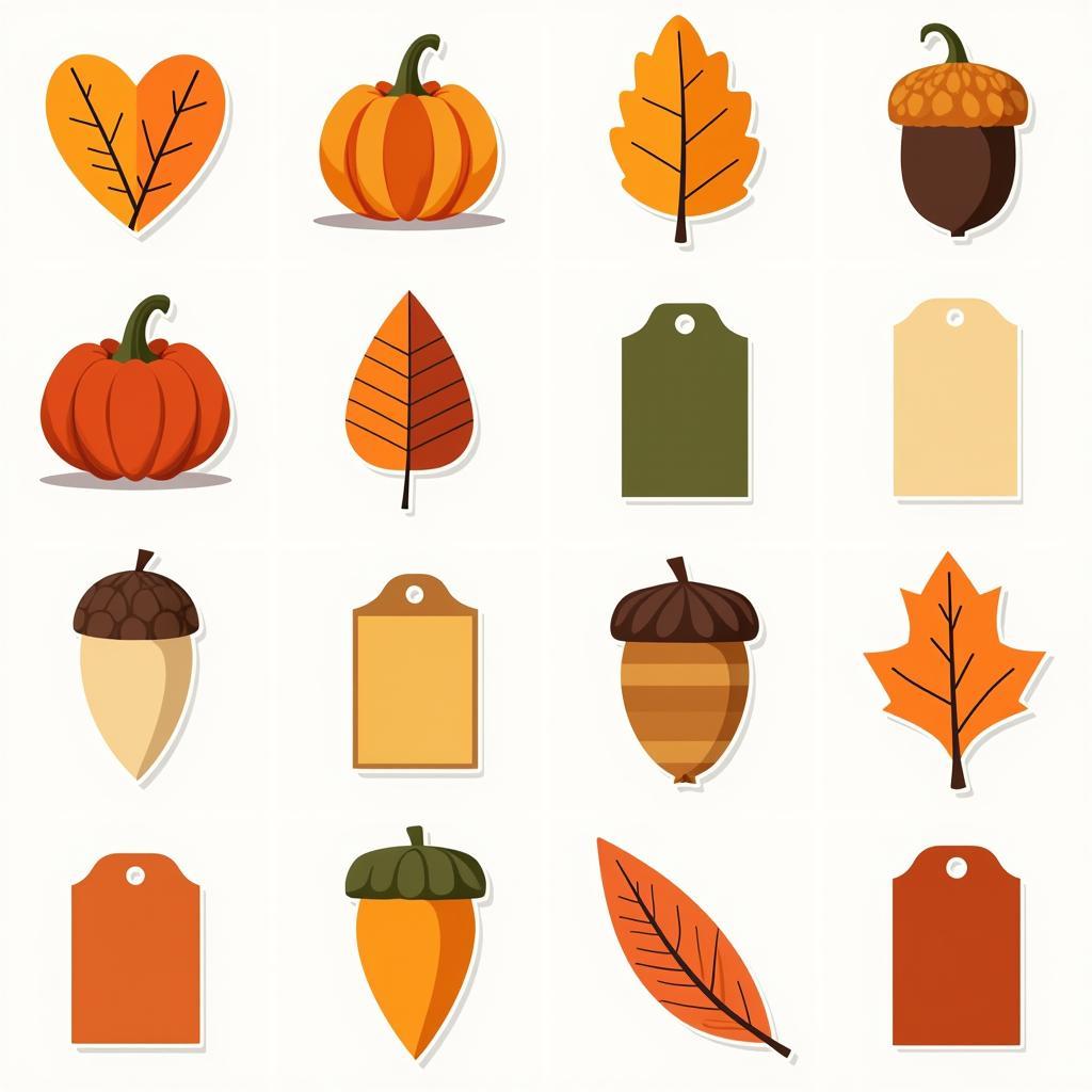 Variety of Autumn Gift Tags