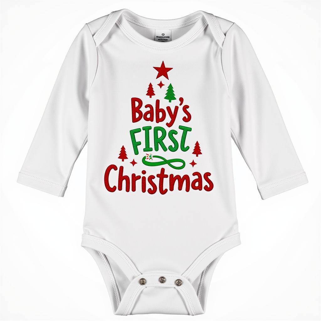 Baby's first Christmas onesie SVG design