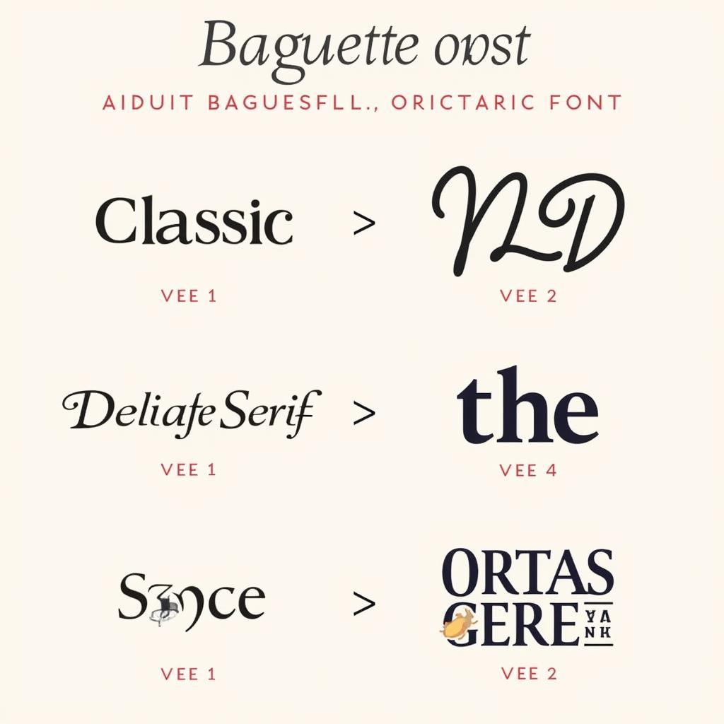 Baguette Font Pairing Examples