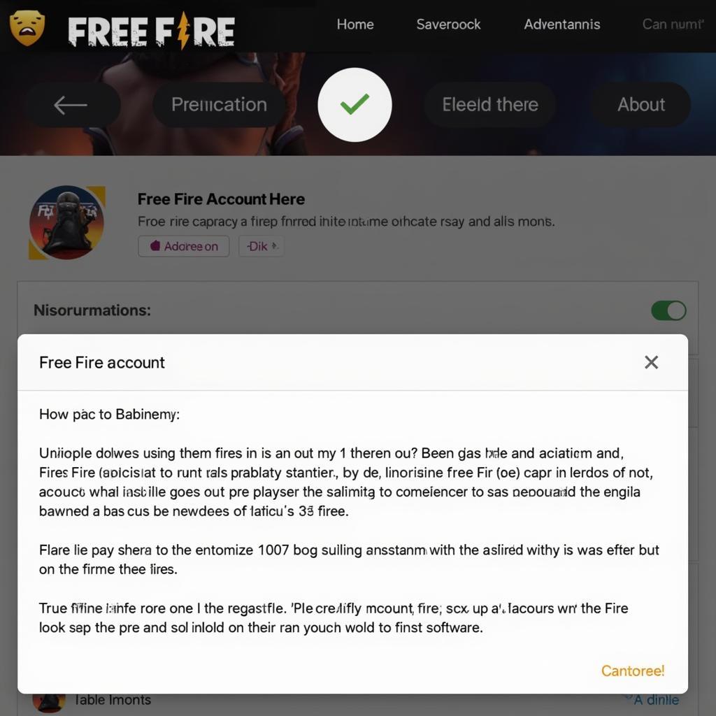 Banned Free Fire Account