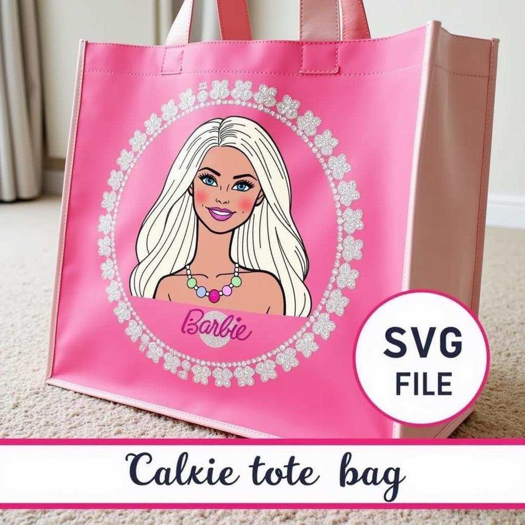 Completed Craft Project Using a Barbie Head SVG