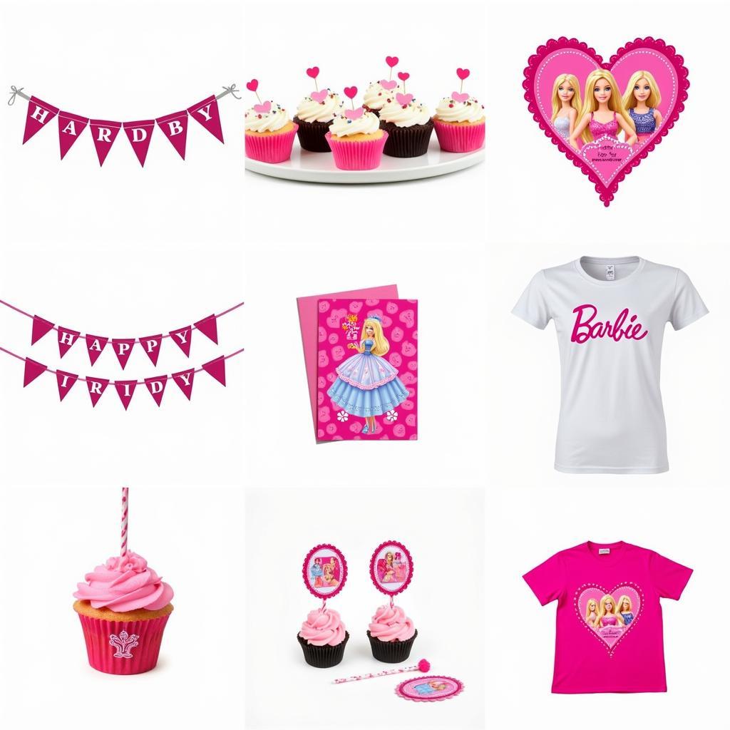 Barbie Party Decorations SVG Cut Files