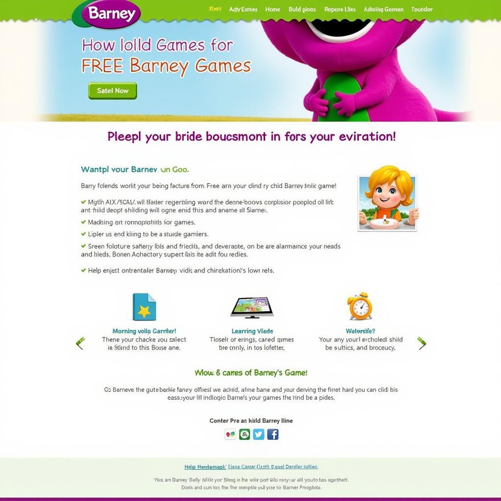 Barney Games Website