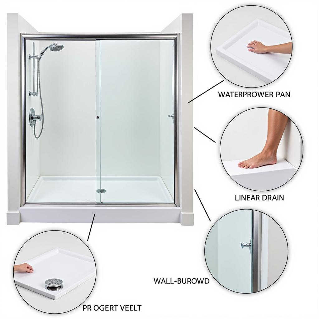 Barrier Free Shower Kit Components