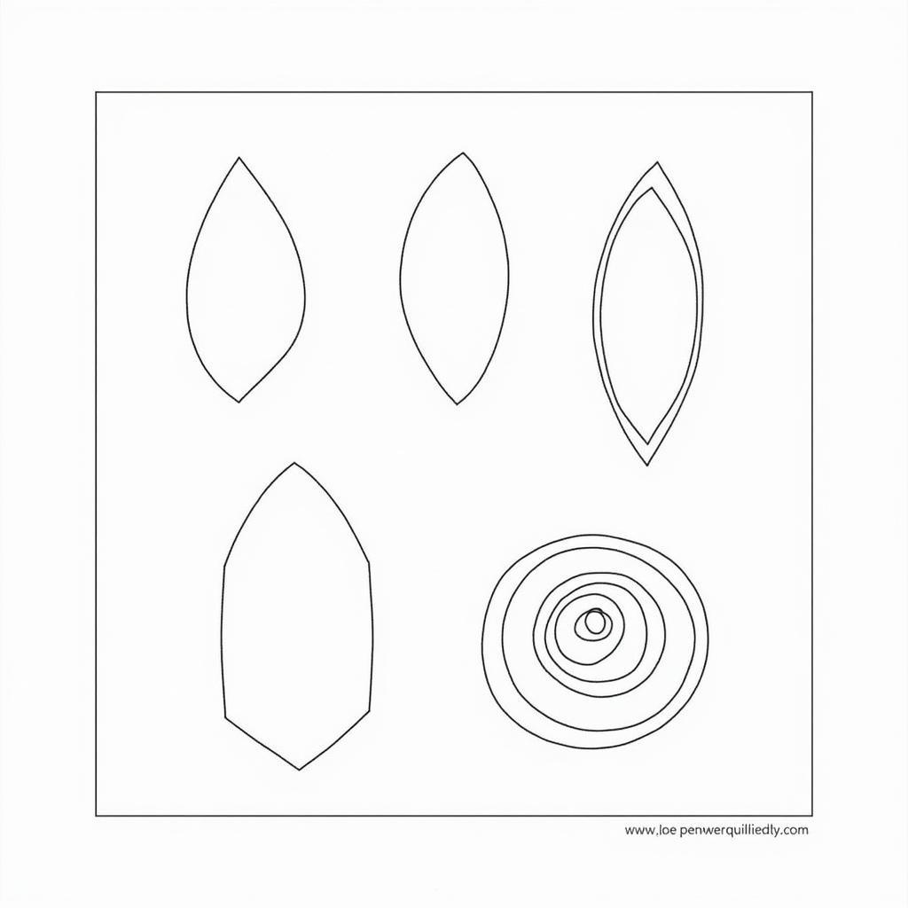 Basic Quilling Shapes Template