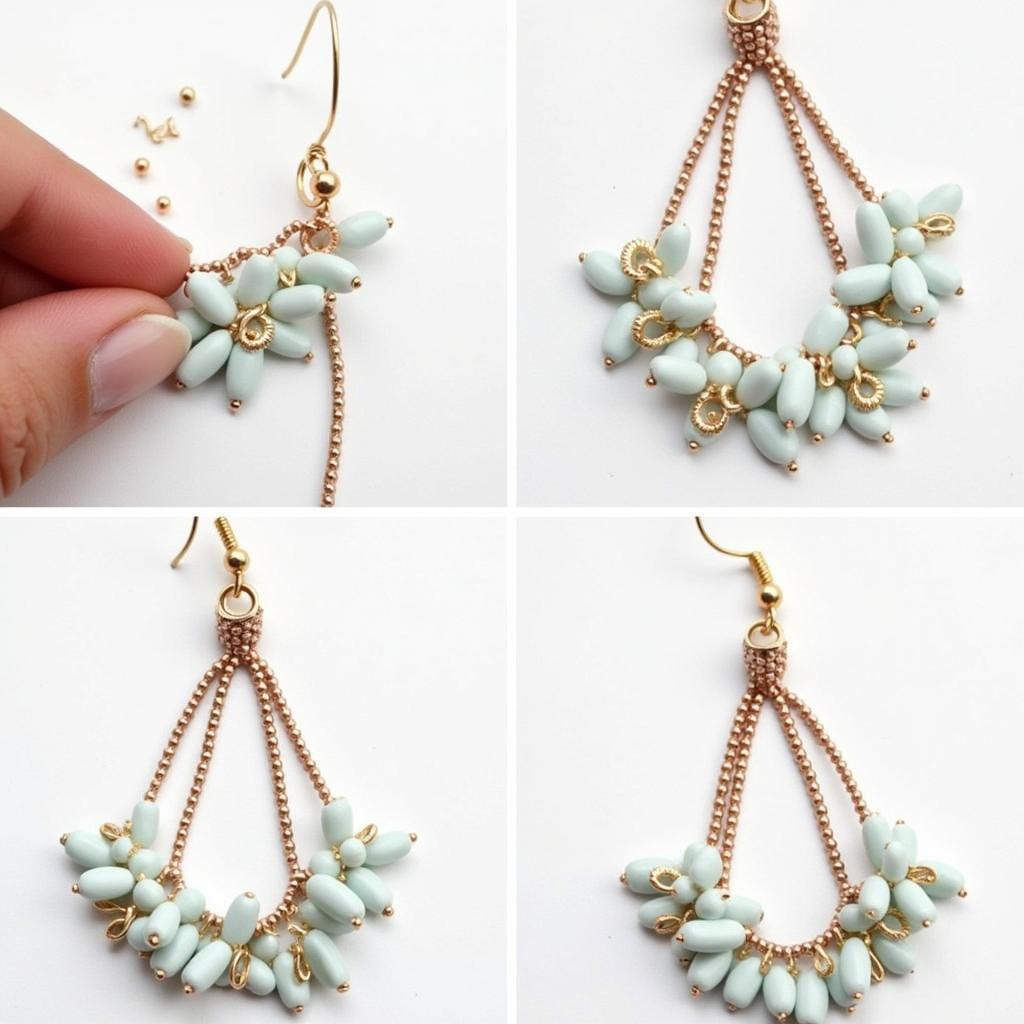 A beginner-friendly beaded earring pattern featuring simple techniques and materials