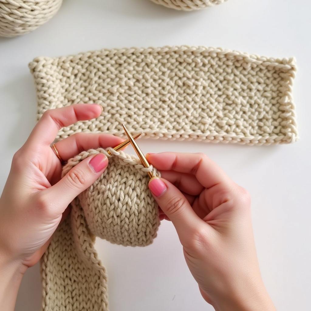 Knitting a Simple Men's Scarf