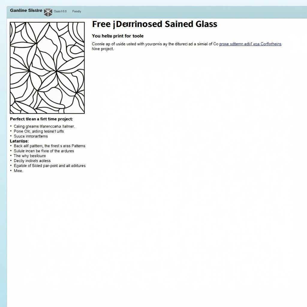 Beginner Stained Glass Pattern Download