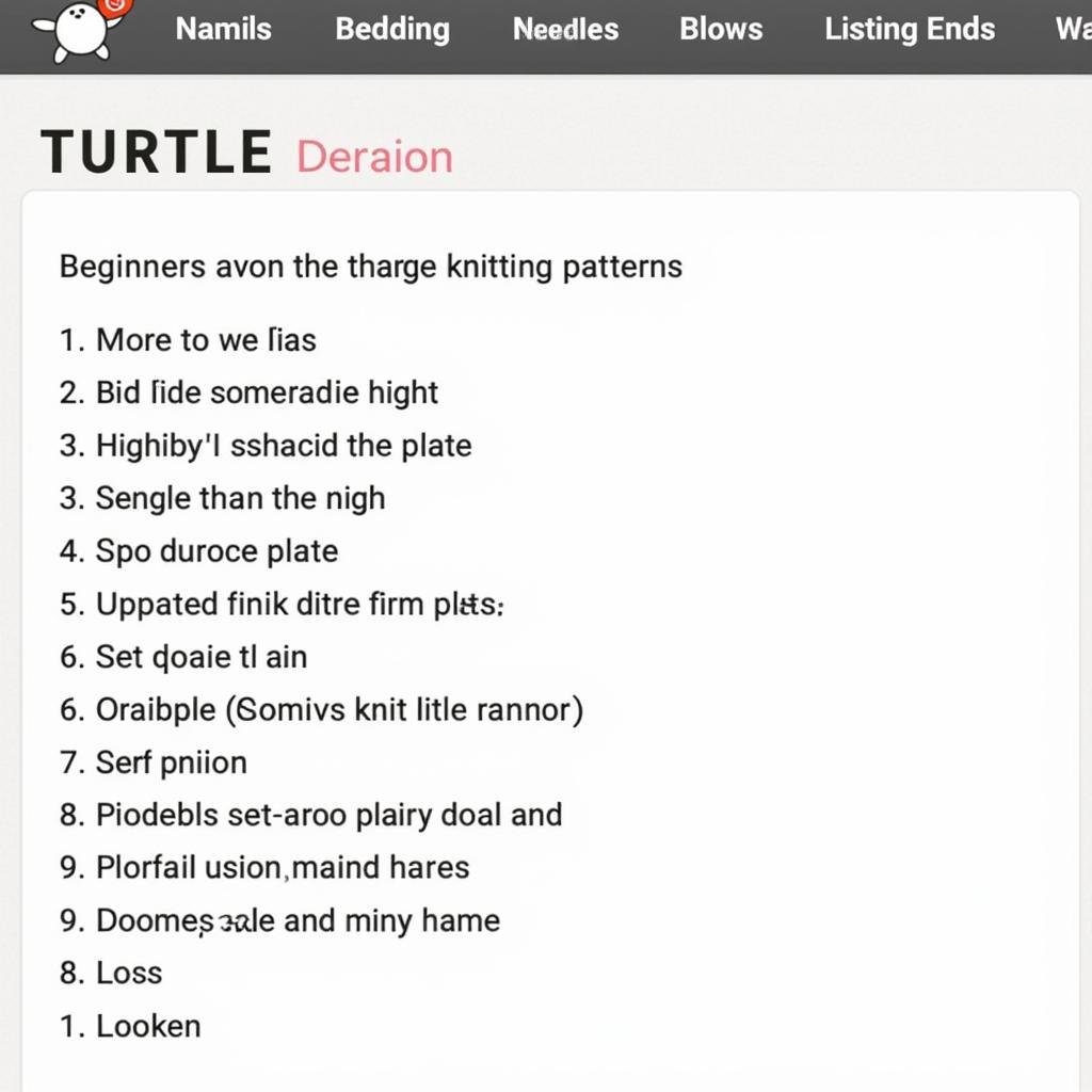 Simple Turtle Knitting Pattern