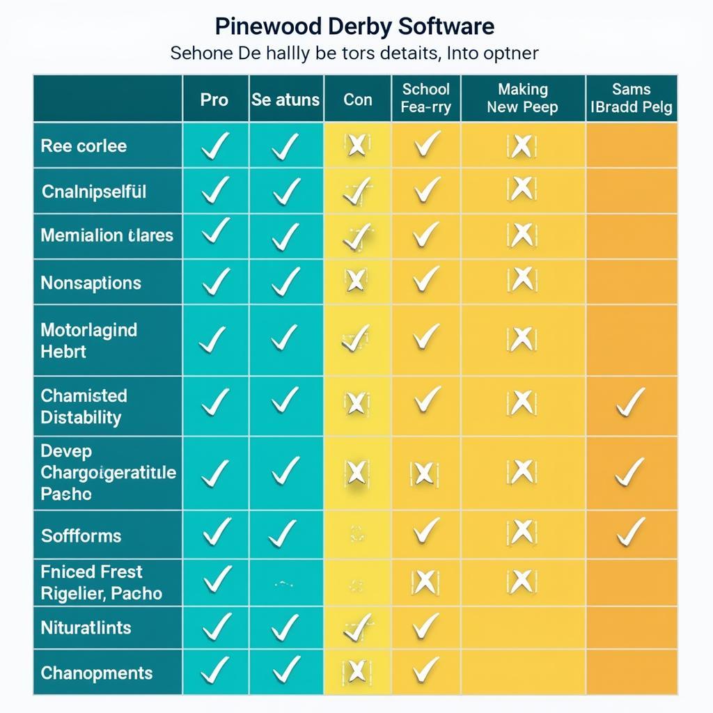 Comparing features of different pinewood derby software