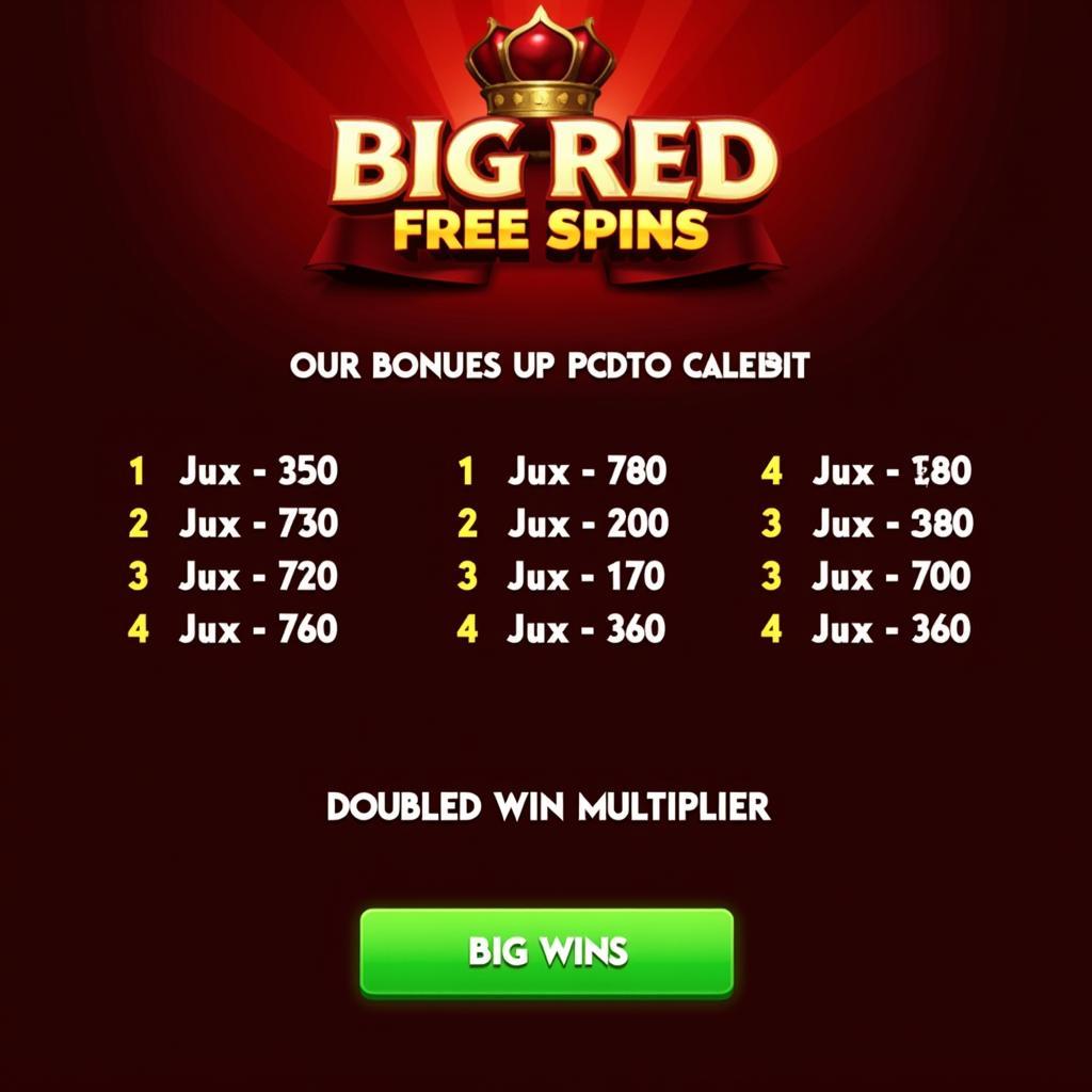 Big Red Pokies Free Spins Bonus Round