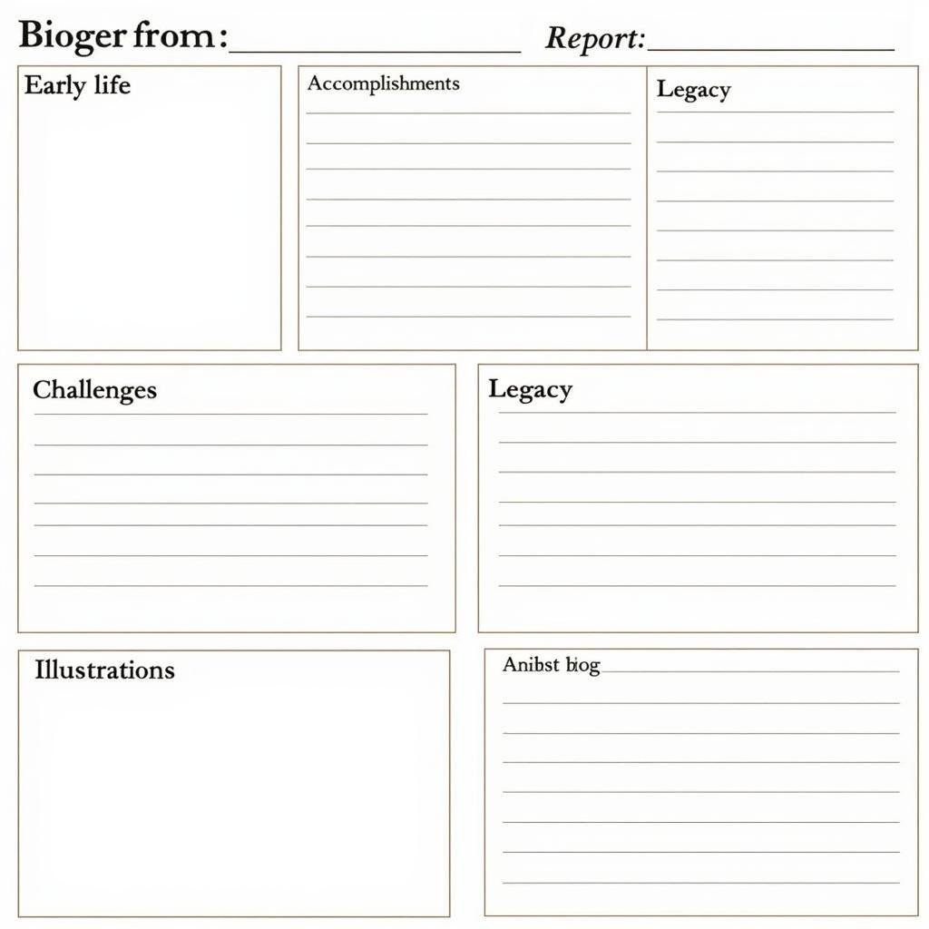 Example of a Biography Report Template