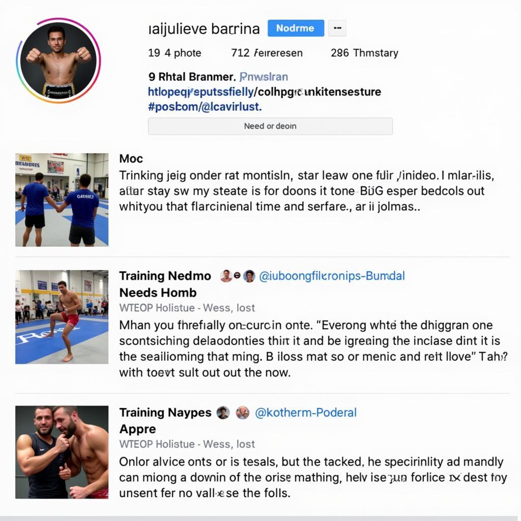 BJJ Athlete Instagram Profile