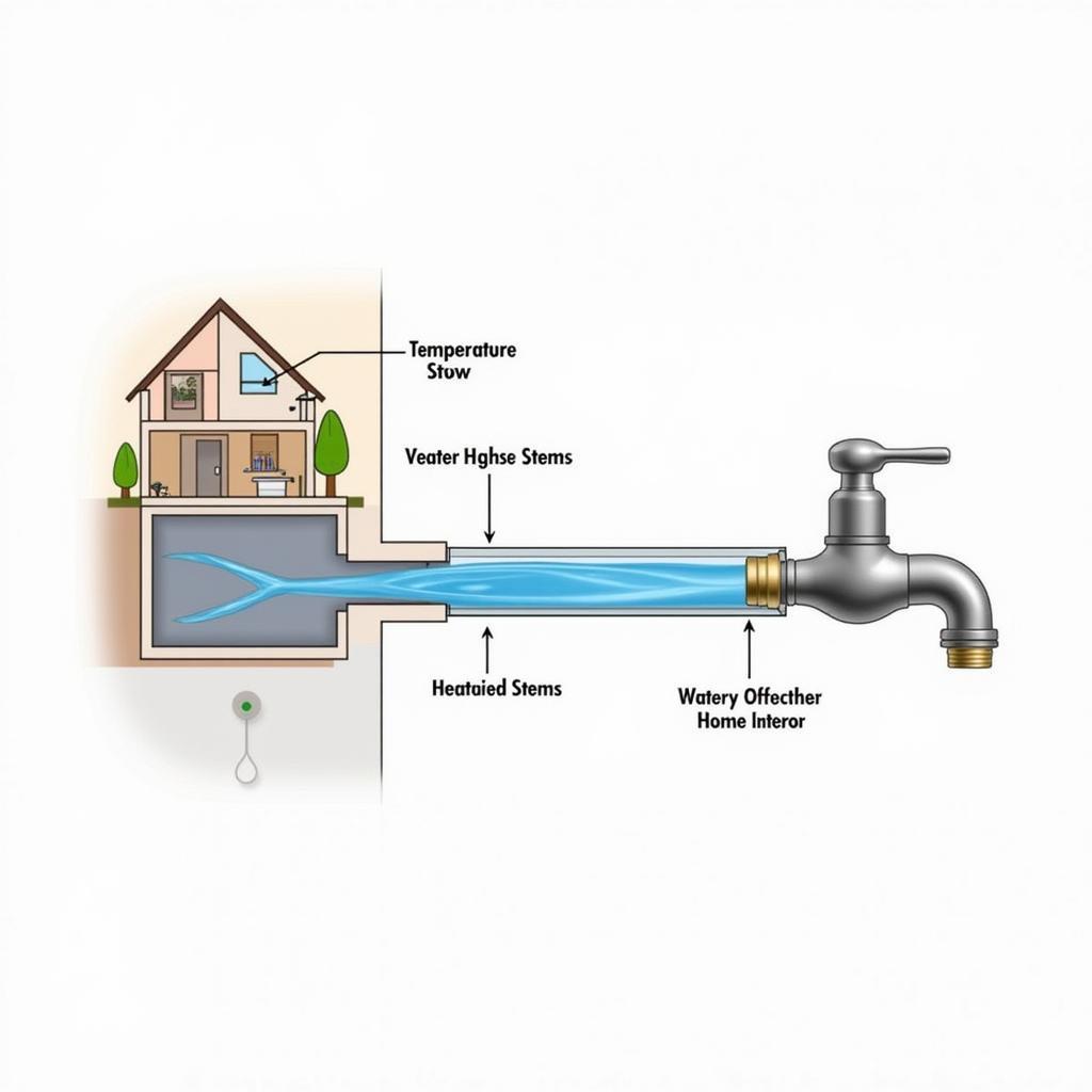 cross-section diagram of a bk frost free faucet