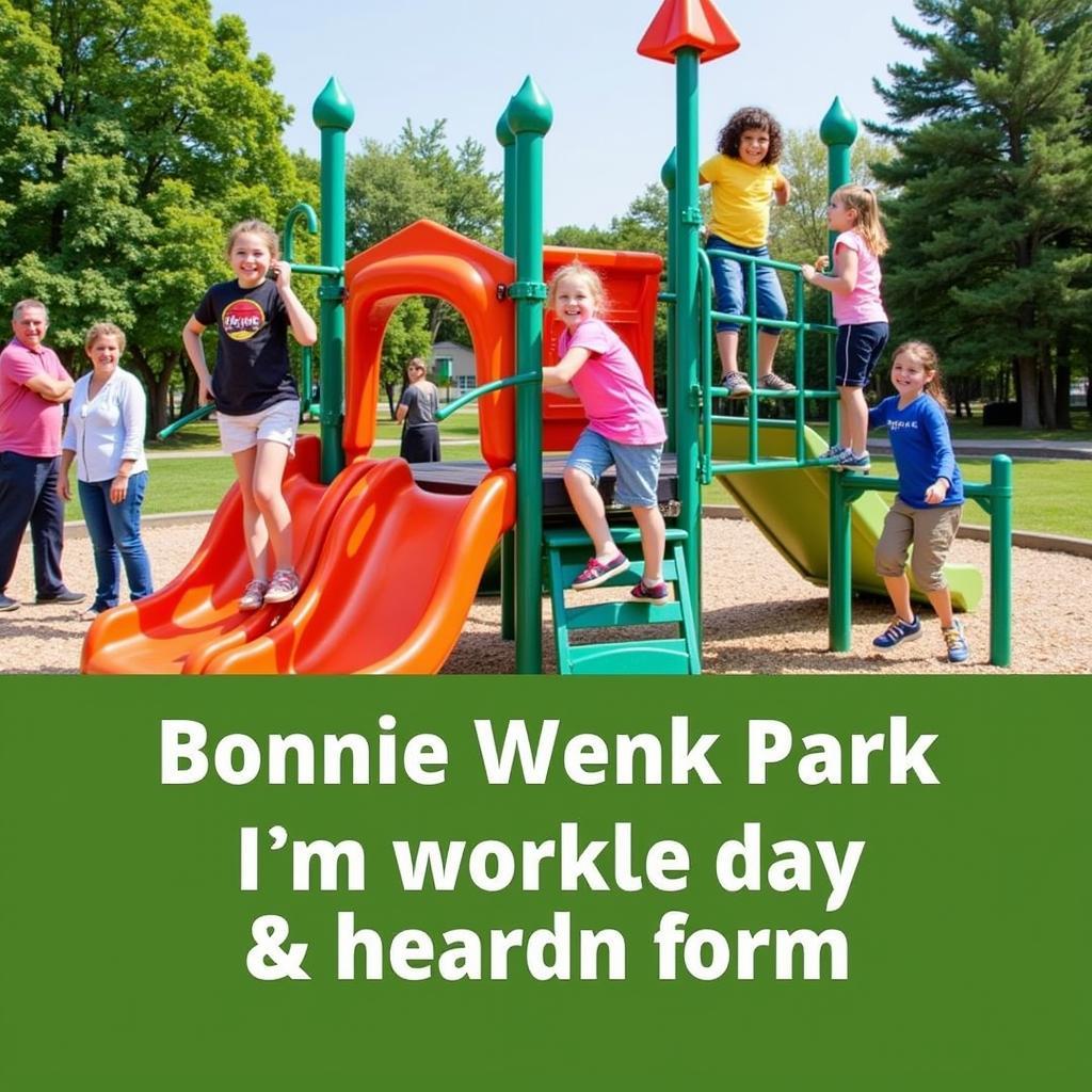 Children playing at Bonnie Wenk Park