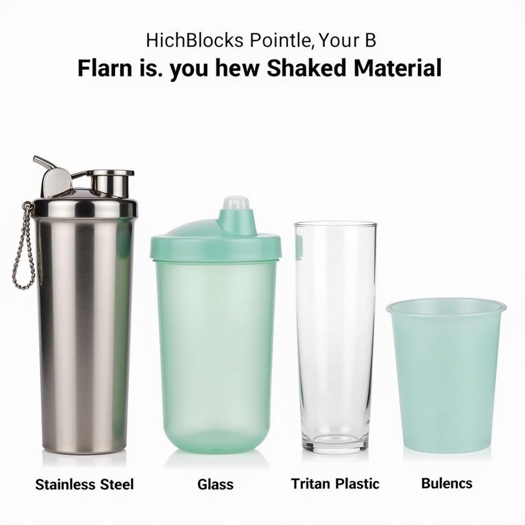 Different materials used to make BPA free shaker bottles