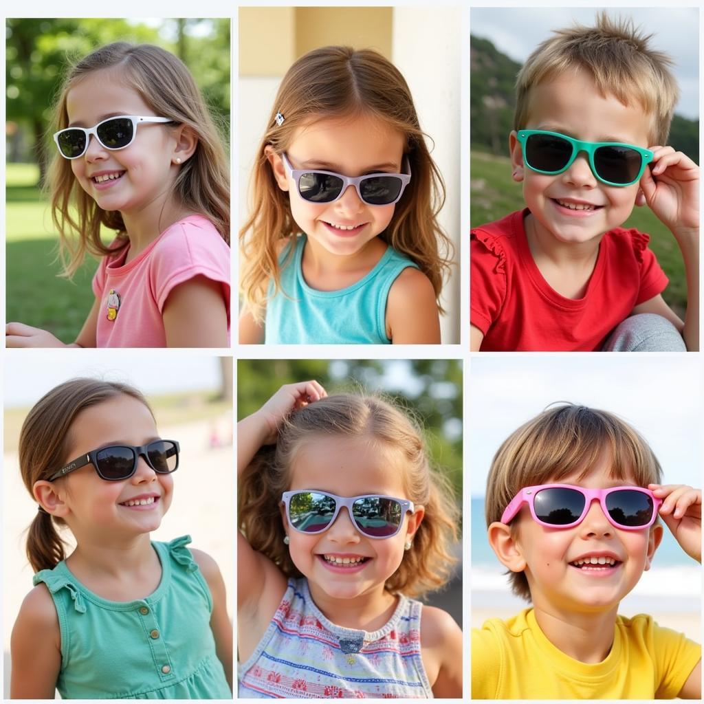 Children Wearing BPA Free Sunglasses