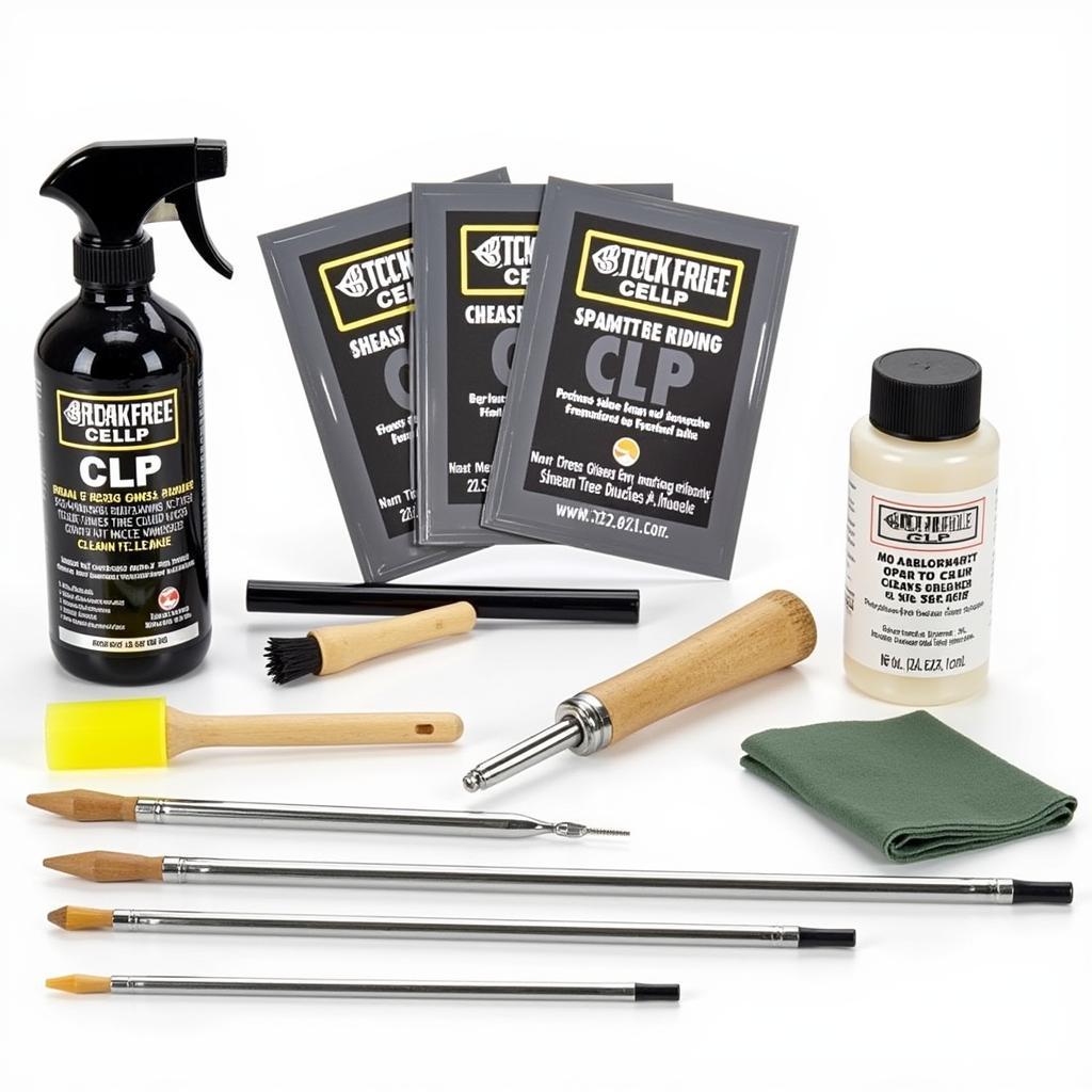 Cleaning kit with Break Free CLP gun cleaner