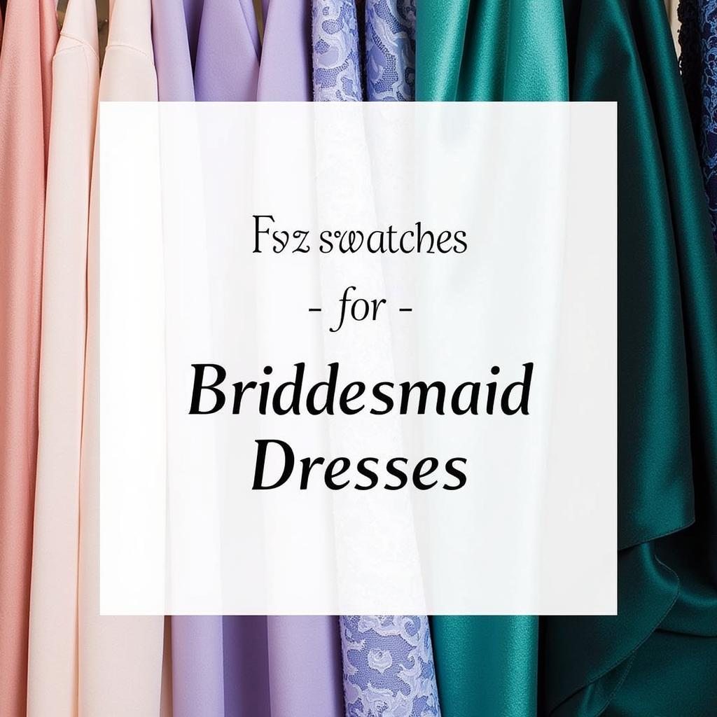 Bridesmaid Dress Fabric Swatches in Various Colors and Textures