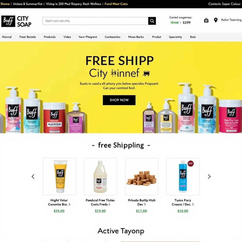 Buff City Soap Website Banner